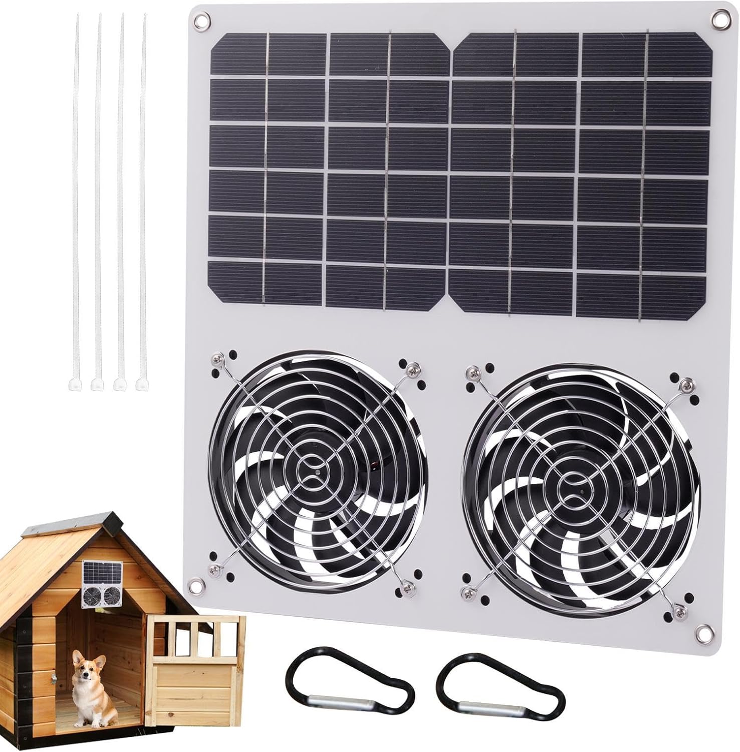 Solar Panel Exhaust Fan Solar Operated Double Fan Liberia Ubuy
