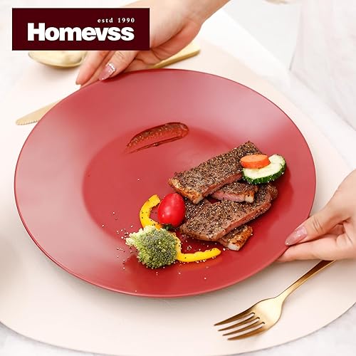 Miniatura 4 de HomeVss Colors Life juego de vajilla, exterior negro brillante con interior de color mate