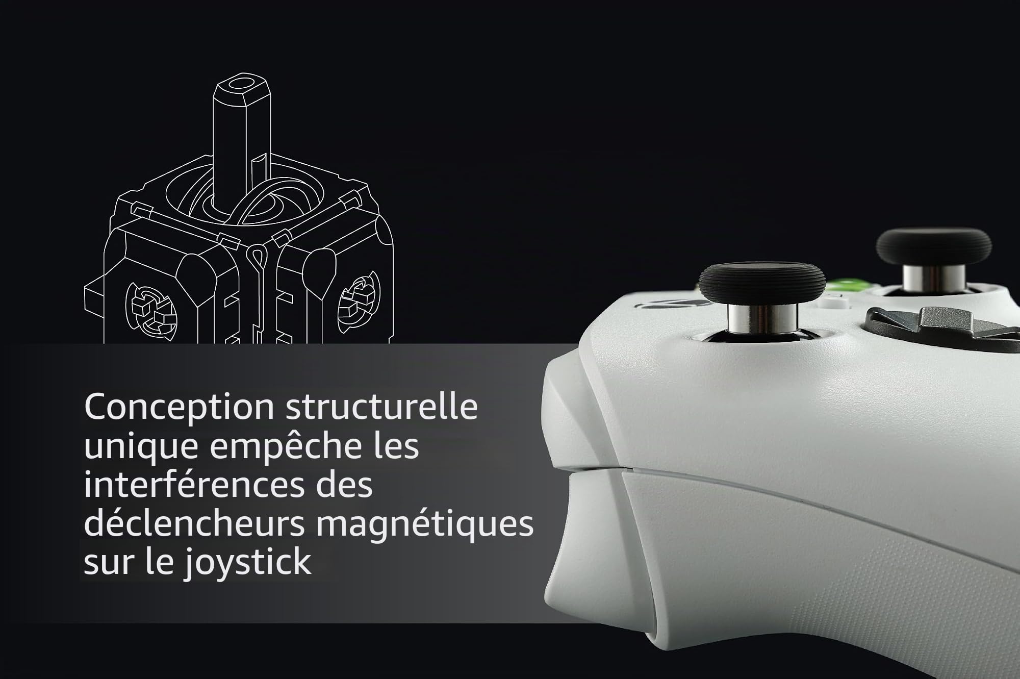 GuliKit TMR Kit de Remplacement pour Manette PS5 DualSense, Module de réparation de bâton électromagnétique Anti-dérive avec Capuchons de Joystick, Soudure nécessaire (Pas pour DualSense Edge) | Module de réparation de bâton électromagnétique anti-dérive