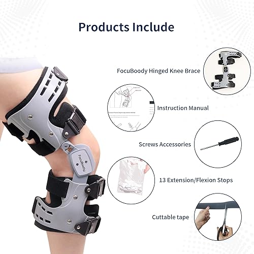 Miniatura 4 de OA Unloader - Rodillera con bisagras para osteoartritis, artritis reumatoide, dolor en las articulaciones, rodillera de talla única