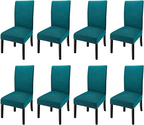 GoodtoU Fundas para sillas de comedor, paquete de 8, fundas elásticas para sillas Parsoncomedor, extraíbles y lavables, protectores de silla para el