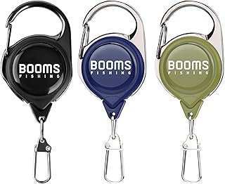 Booms Fishing RG1 カラビナ式ピンオンリール キーリール 3個