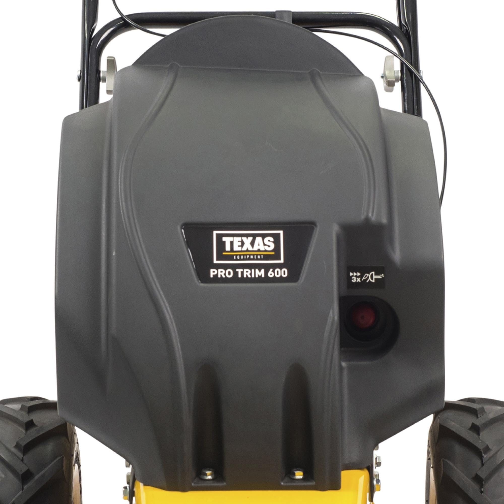 Texas Wiesenmäher Hochgrasmäher mit Antrieb Radantrieb Kreiselmäher Motorsense Sichelmäher Balkenmäher Rasenmäher Benzin Pro Trim 600TR | 173cm³ | 4-Takt | 4PS | 60cm Arbeitsb. | 45-90cm Schnitth.