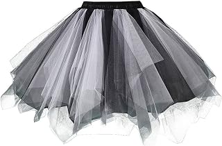Adult Women 80's Tutu Skirt Layered Tulle Petticoat Halloween Tutu