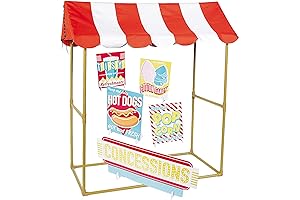Baseball Concessions Stand Tabletop Tent Kit - Party Decor - 7 Pieces