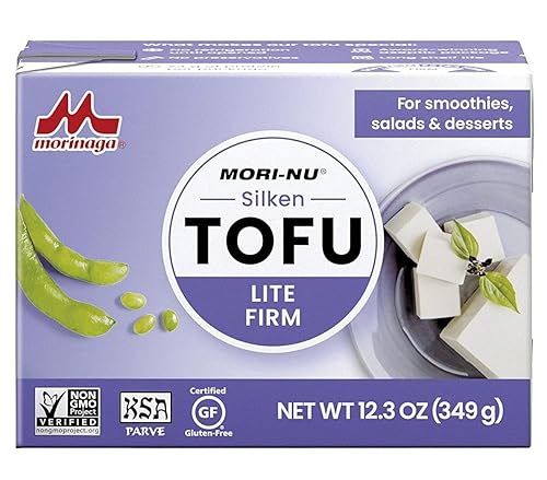 Mori-Nu Silken Tofu Lite Firm Suave y cremoso Bajo en grasa, sin gluten, sin lácteos, vegano, fabricado con soja sin OMG, KSA Kosher Parve