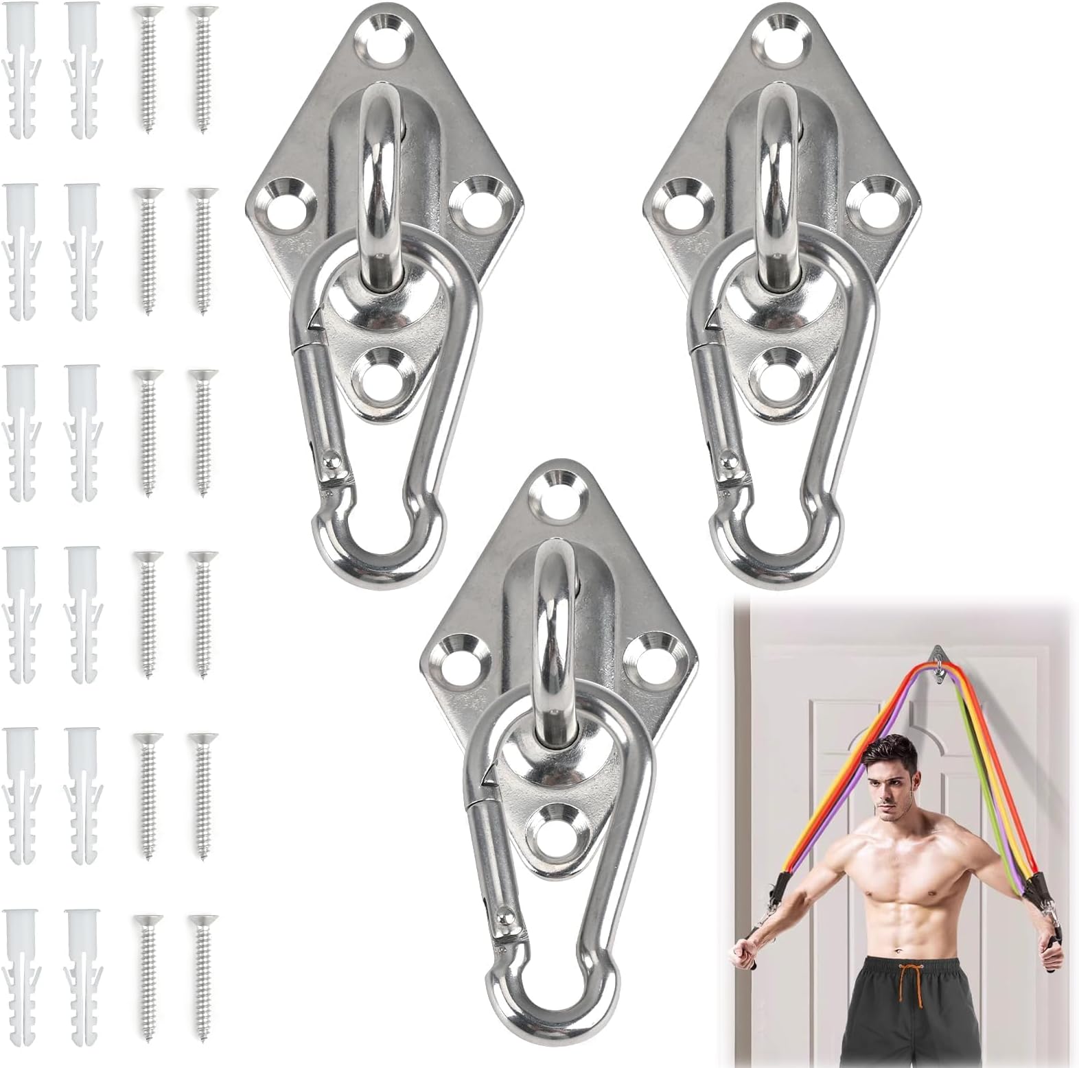 Resistance Band Set OPTP Resistance Band Wall Anchors By Bob And