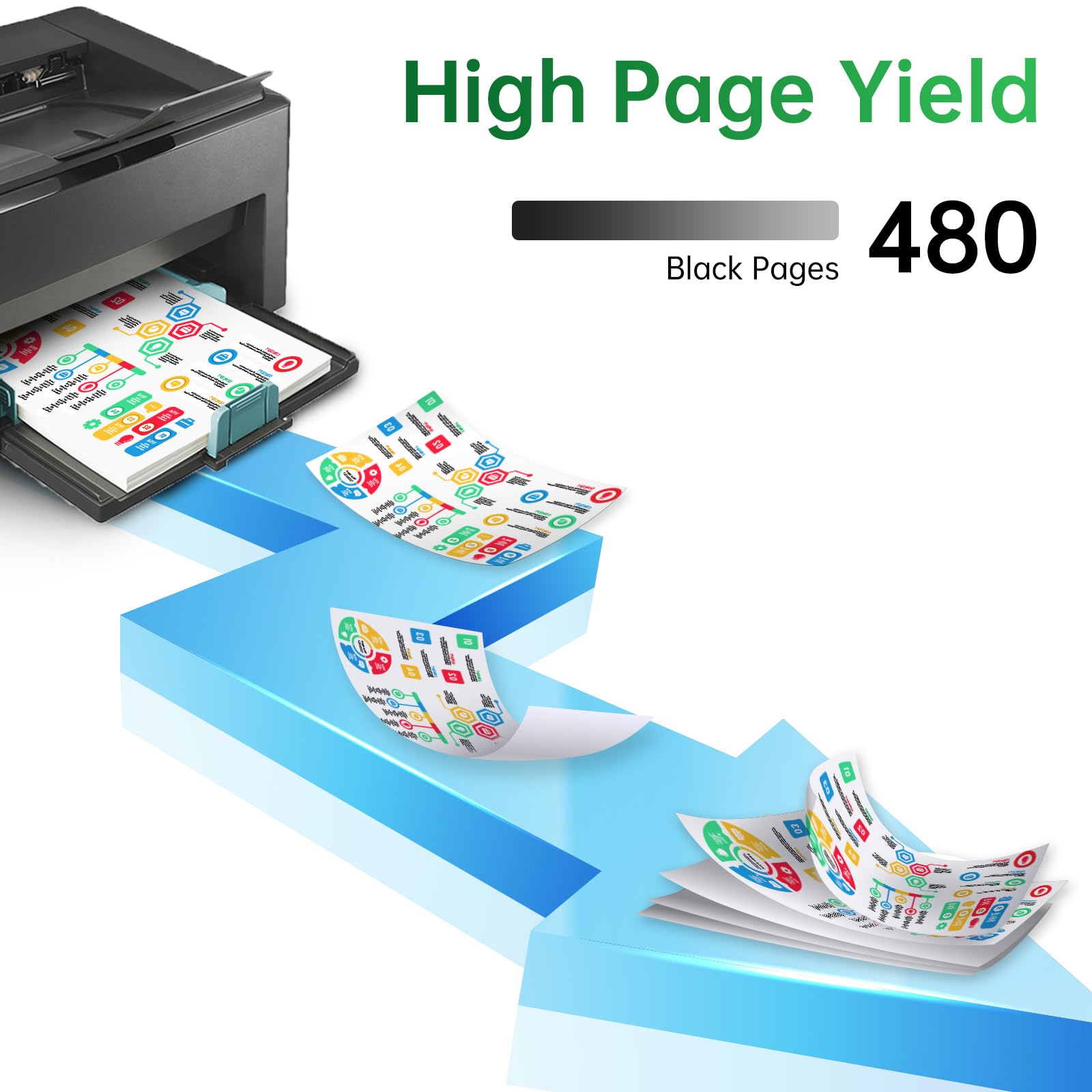 Lemero 302 cartucce XL nere compatibili con cartucce d'inchiostro HP 302 Multipack 302XL Nero per HP Envy 4525 4520 Deskjet 3630 3639 Officejet 3830 3831 5230(2-Pack)