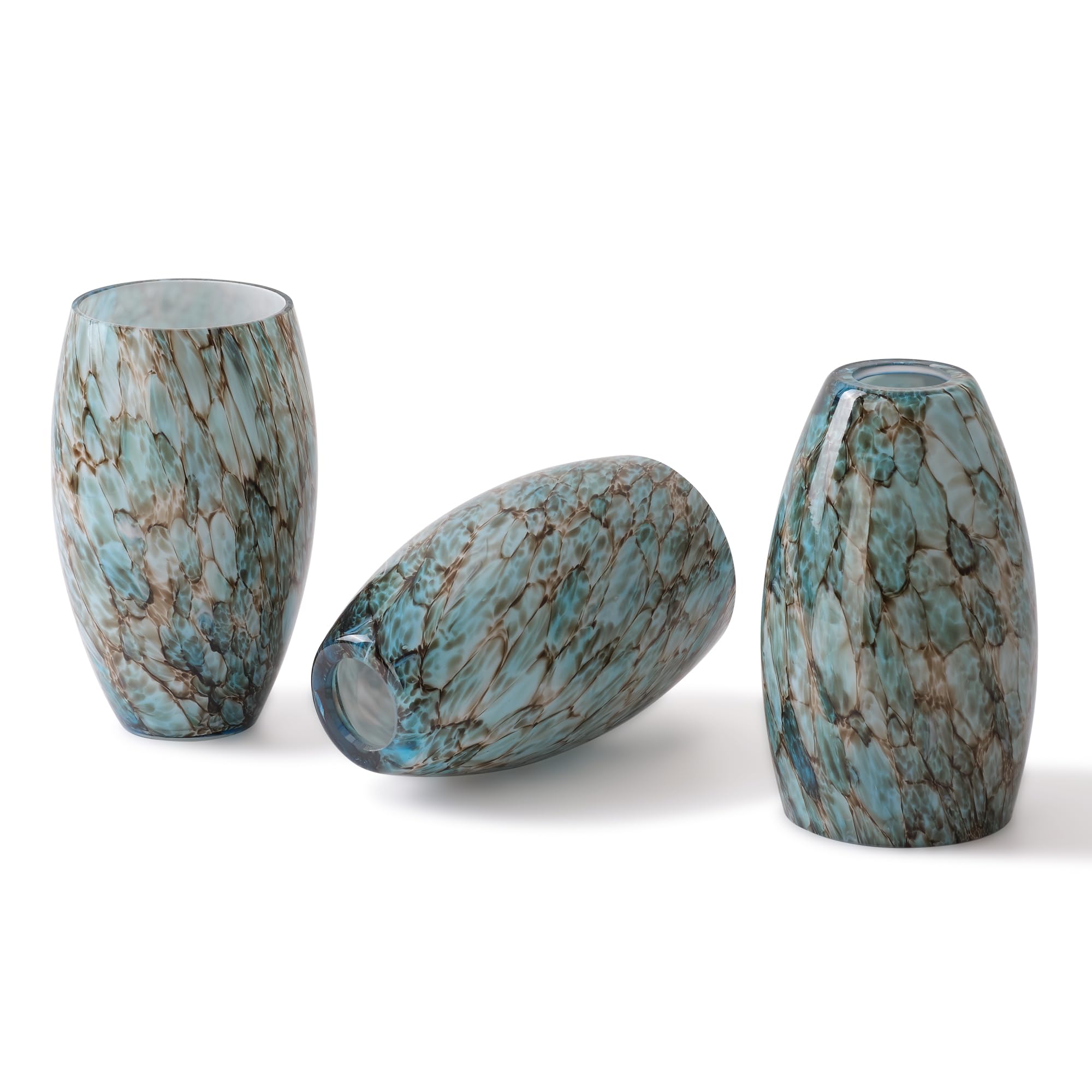 MIAOMEIO Agate Blue Oval Glass Shade