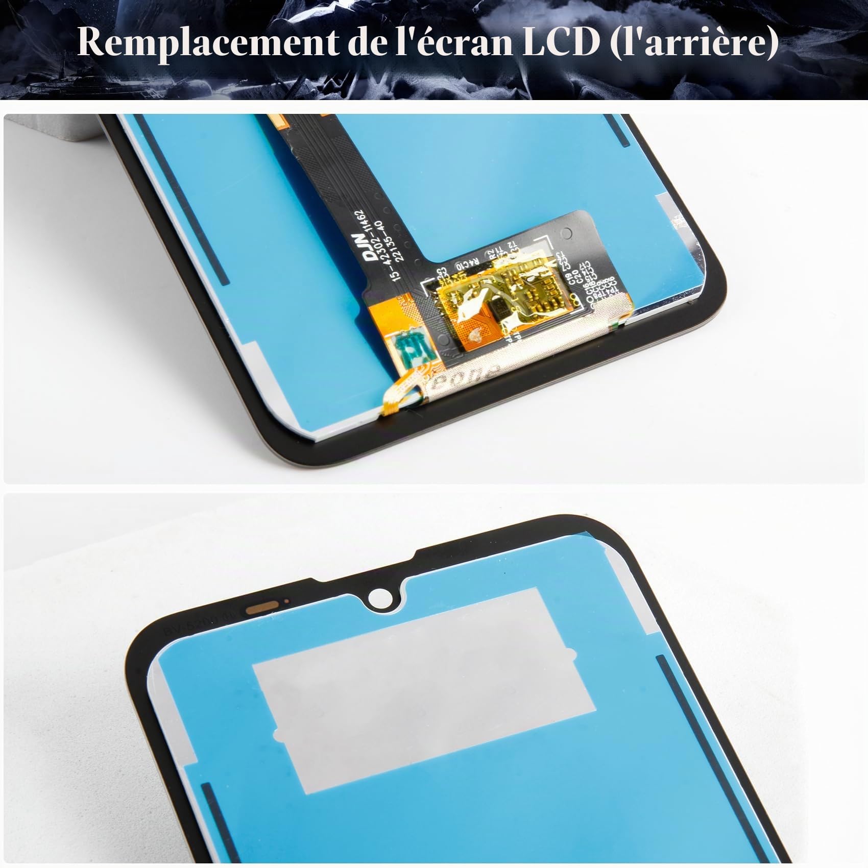 Kit de réparation d'écran LCD pour Blackview BV5300/BV5300 Pro Blackview BV5300 Pro, écran tactile numériseur sans cadre (noir)