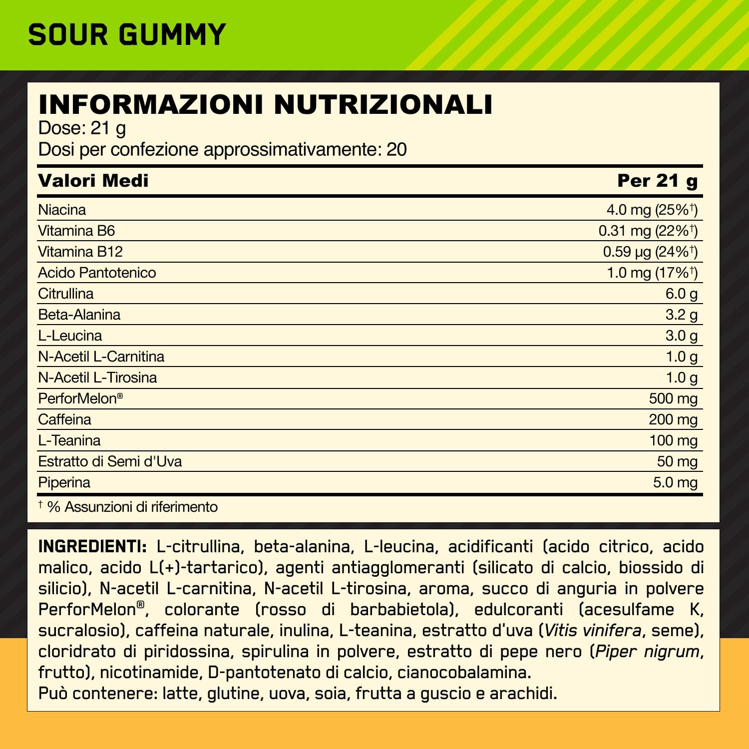 Optimum Nutrition Gold Standard Pre Workout Advanced Sour Gummy 420g