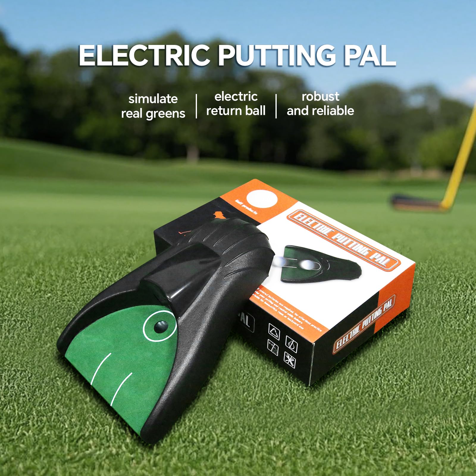 Golf Automatic Putting Cup, Return Putting Machine, Automatic Ball Returner, Portable Putting Training Aids for Indoor and Outdoor (Green)