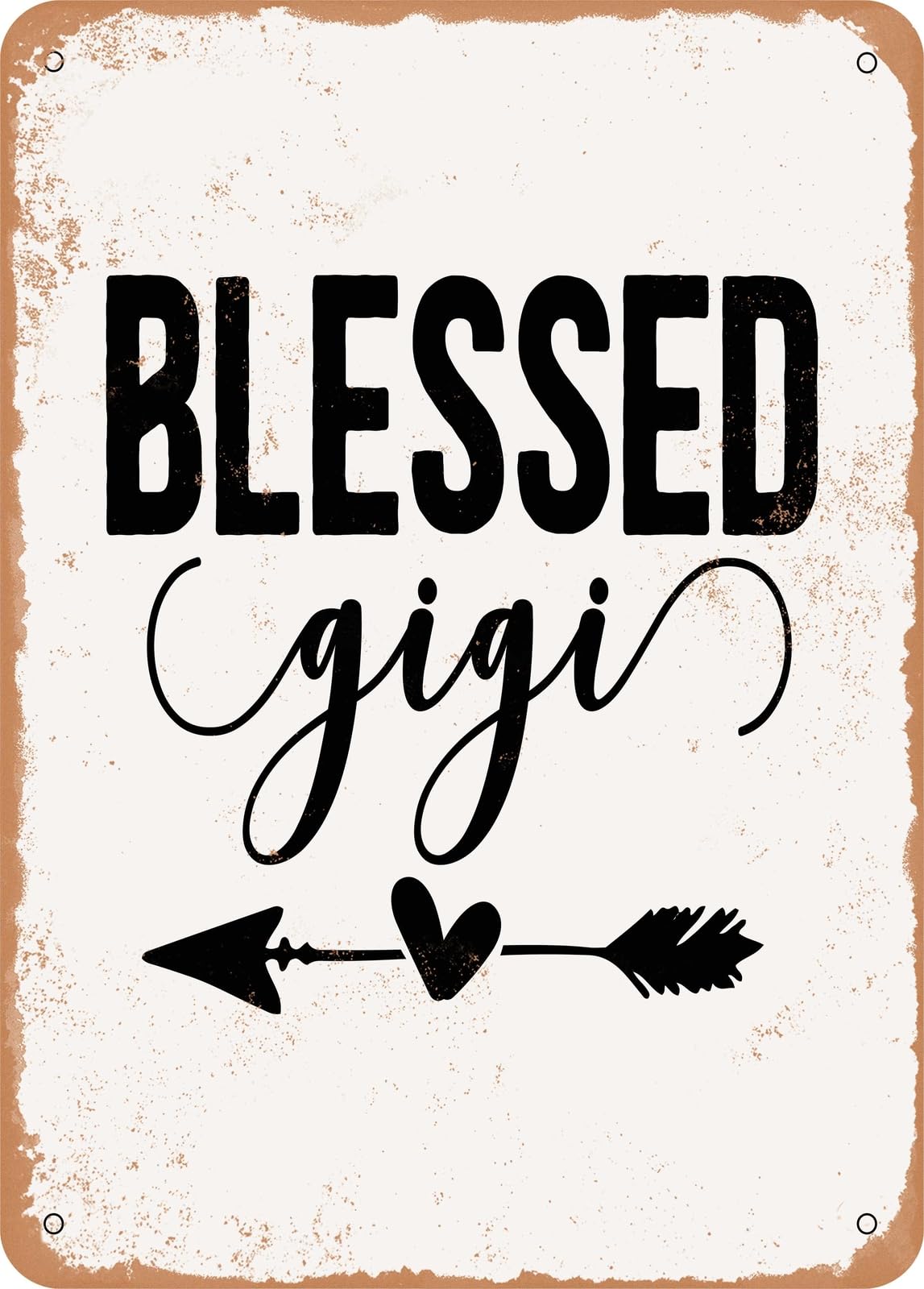 Miaomansenstore Metal Sign - Blessed Gigi - 7 - Vintage Rusty Look Home Decor