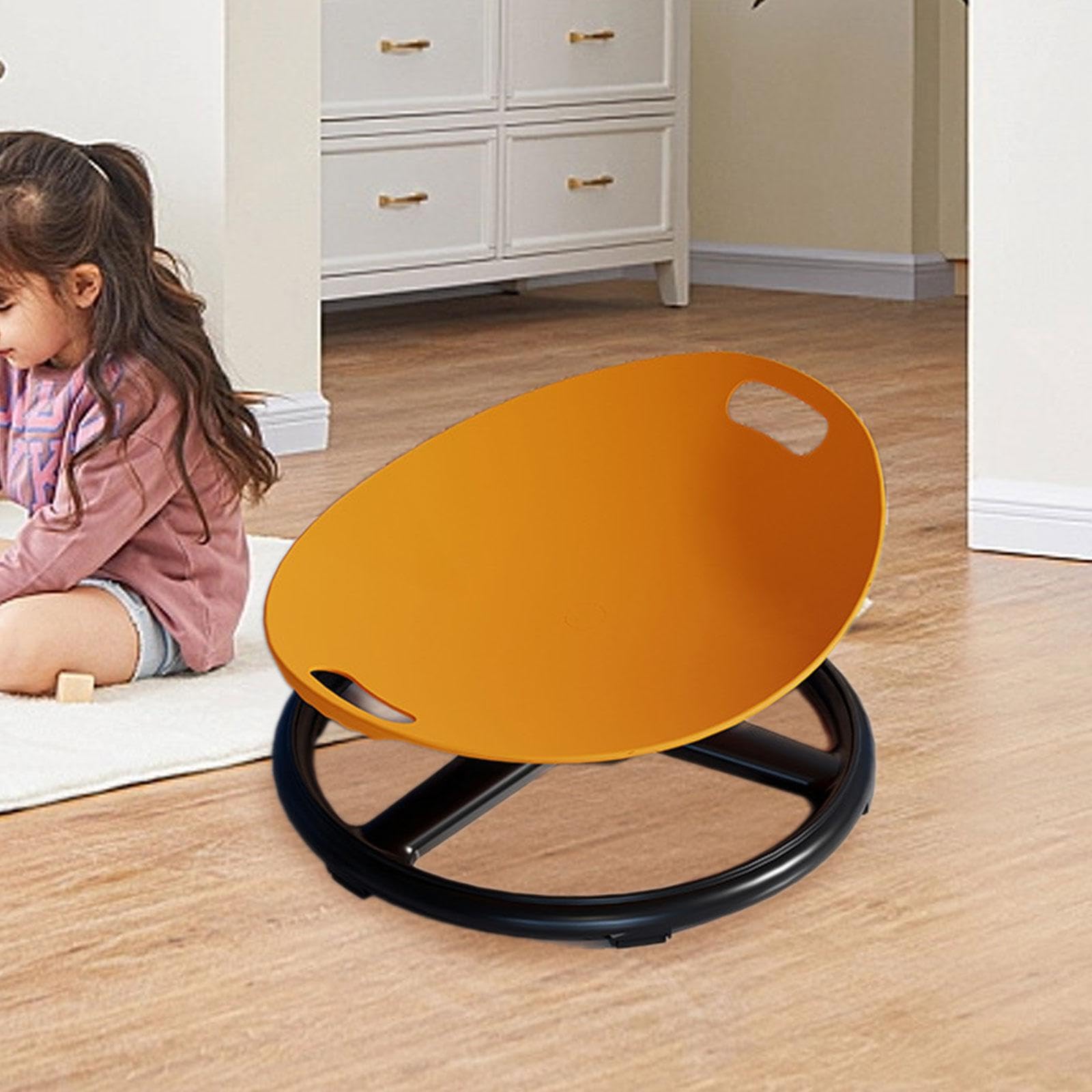 Drehstuhl für Kinder – Sensorisches Spielzeug, Stabil, Fördert Die Motorik, Rutschfester Drehsitz – Geschenk für Kinder (Jungen Und Mädchen), Orange