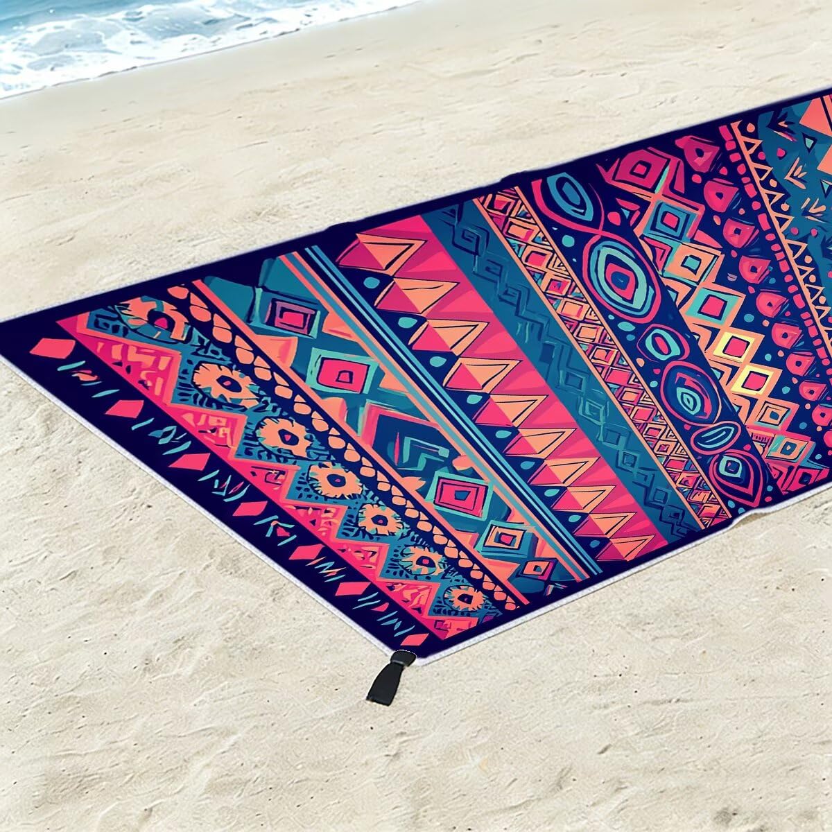 Duży ręcznik plażowy 100 x 220 cm, zestaw 2 szt. Nordycki ręcznik z mikrofibry, szybkoschnący ręcznik na siłownię kompaktowy, odporny na piasek ręczniki z mikrofibry do pływania na siłowni, prezent