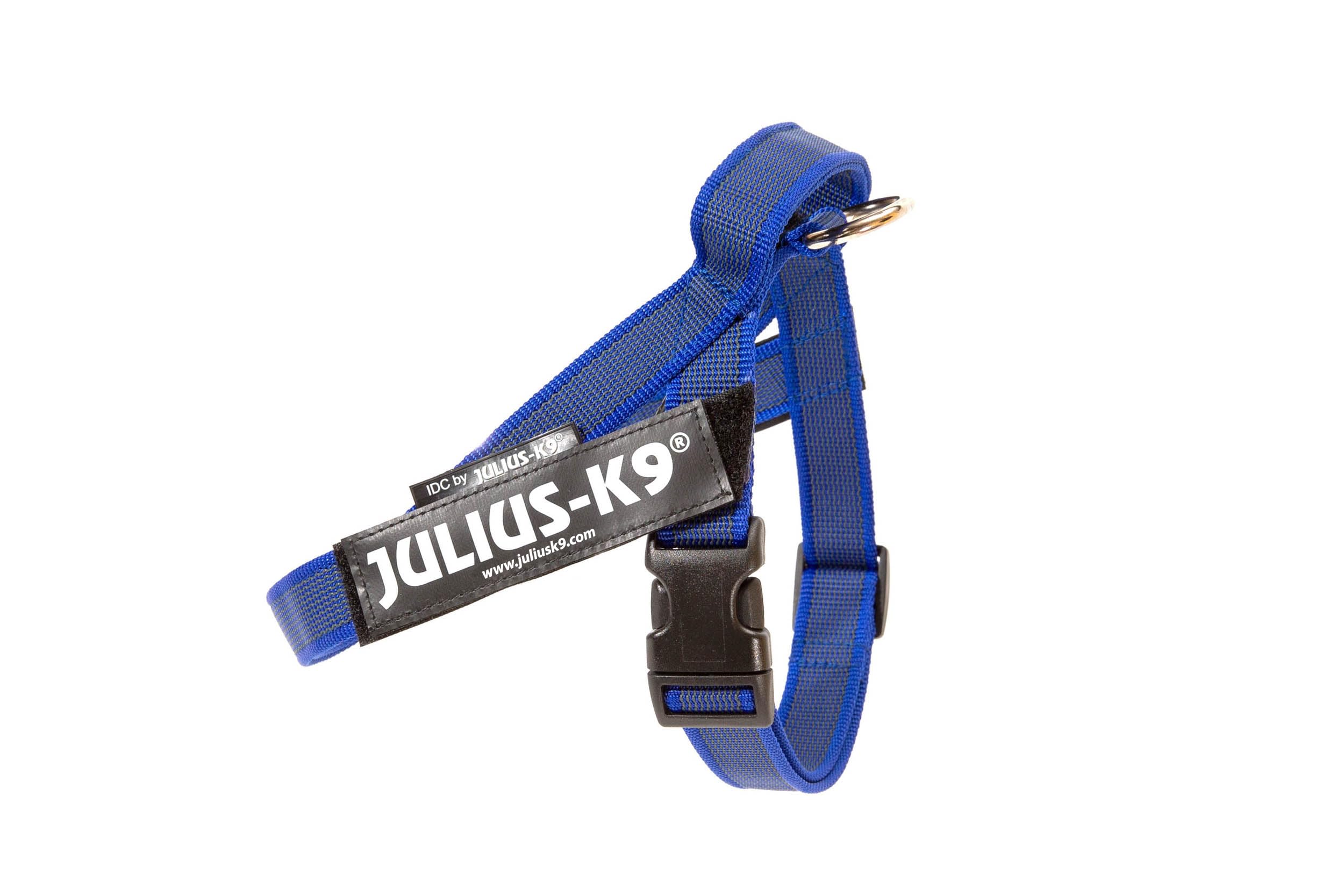 Julius-K9 Pettorina a Fascia Color & Gray, Taglia Mini, Blu/Grigio
