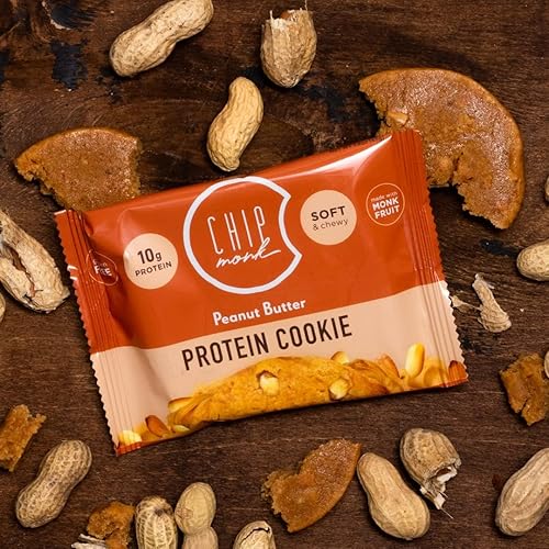 Miniatura 5 de ChipMonk Galletas para hornear, mantequilla de maní con alto contenido de proteínas, aperitivos de gimnasio dietéticos bajos en carbohidratos,