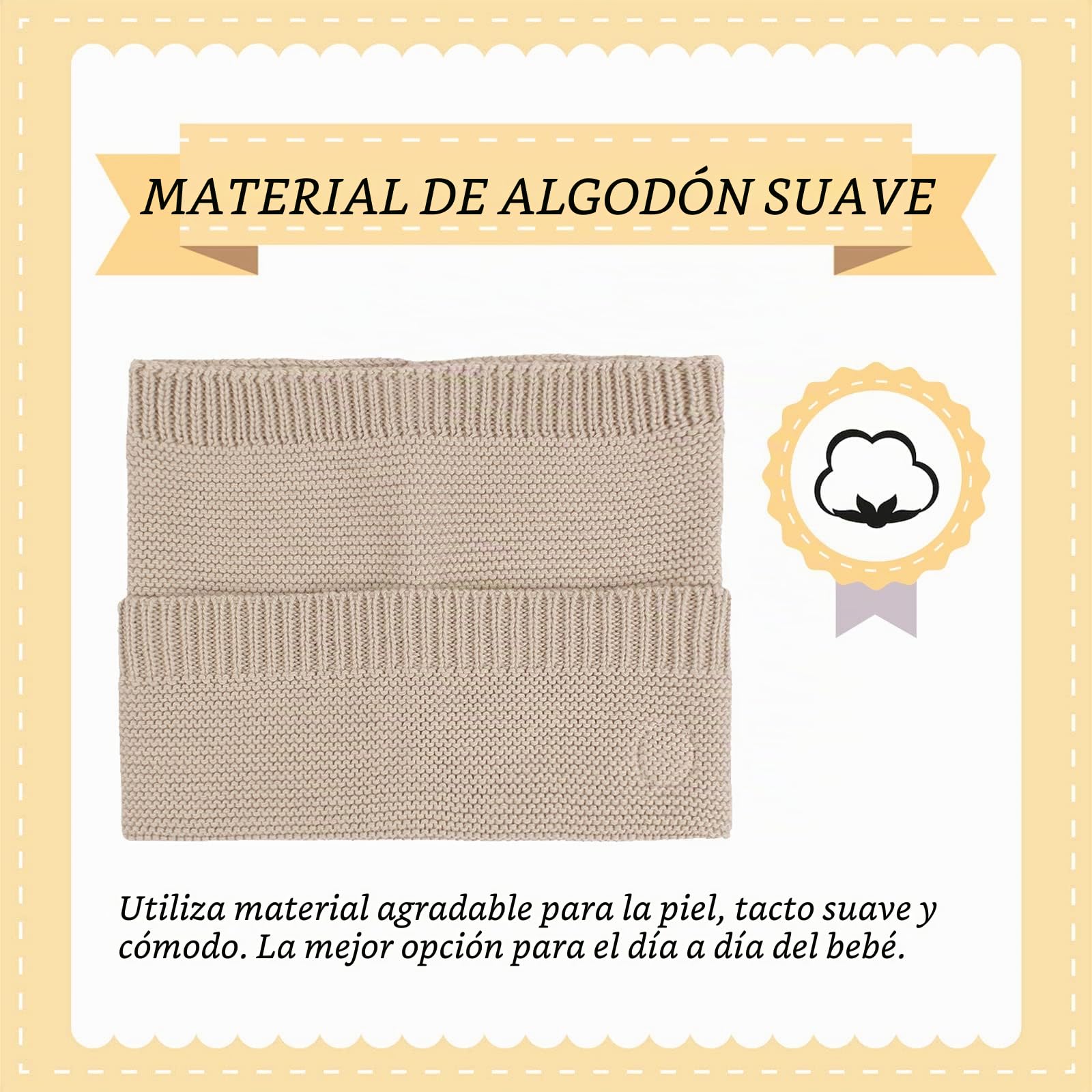 Bufanda de Invierno para Bebé Niño Niña Bucle Clásico