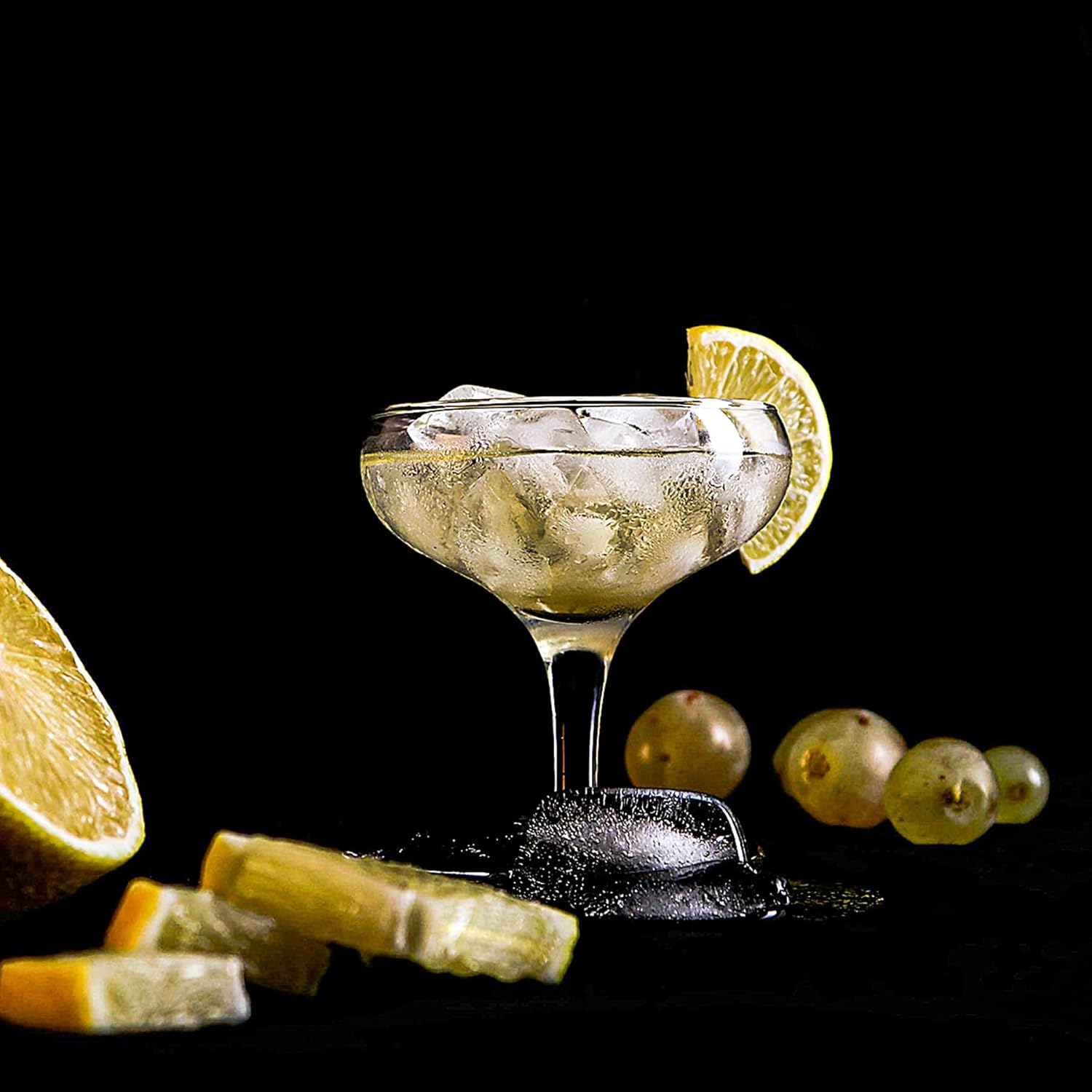 Small Martini Glasses - Coupe Glasses Set of 6 - Clear 5 Ounce Stemmed Cocktail Glasses for Martini, Vodka - Image 3