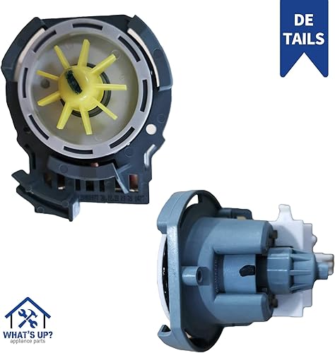 Miniatura 5 de Qué pasa W10724439 (W10876537) Pieza de repuesto del motor de la bomba de drenaje para lavavajillas Whirlpool Kenmore que reemplaza a W10876537,