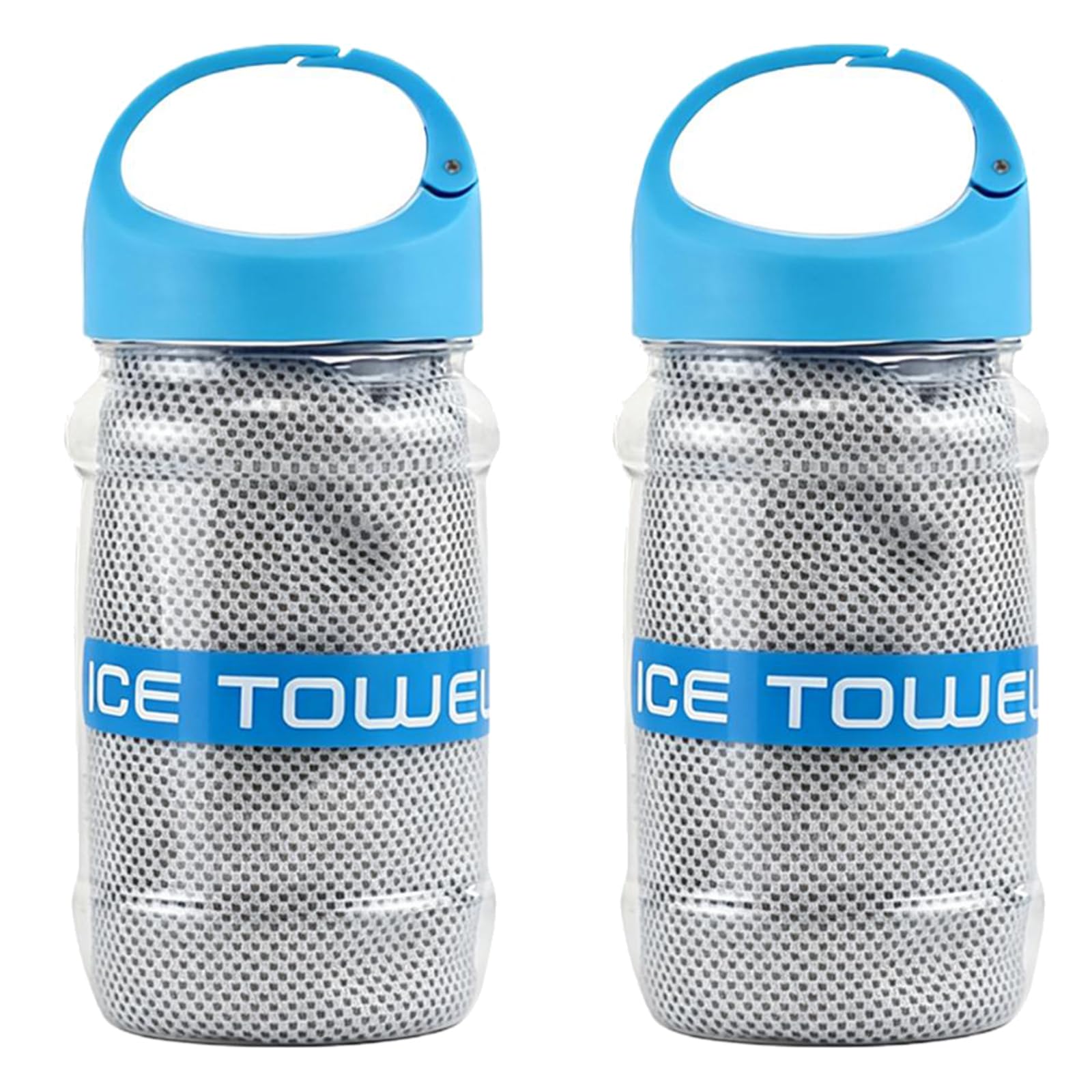 2 Pack Cooling Towels, 100x30cm Ice Cool Neck Towel, Soft Breathable Microfiber for Yoga, Golf, Gym, Running, Camping & Hot Weather