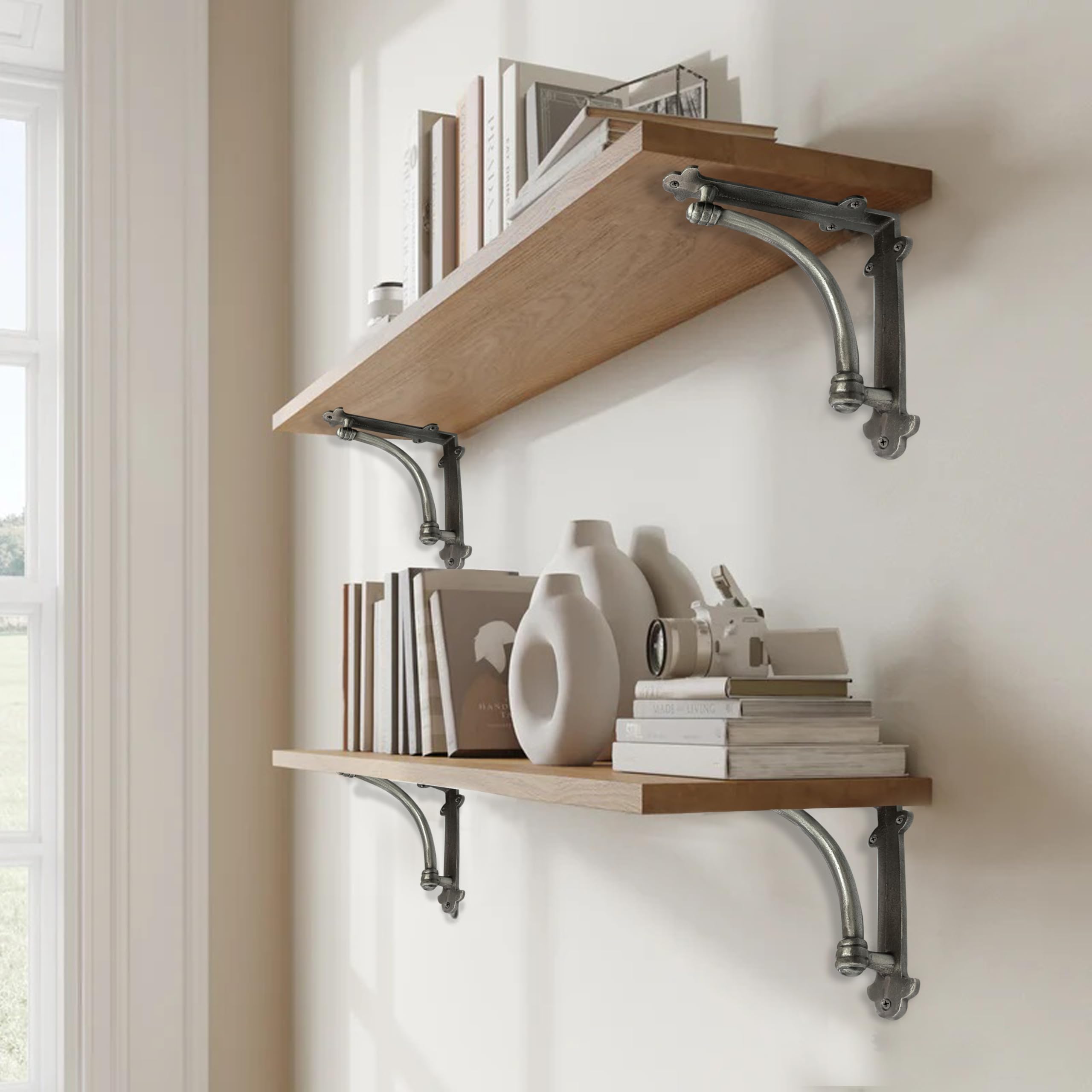 Snapklik.com : NACH Decorative Shelf Brackets, 2 Pack Of 7 X 1.5 X 7