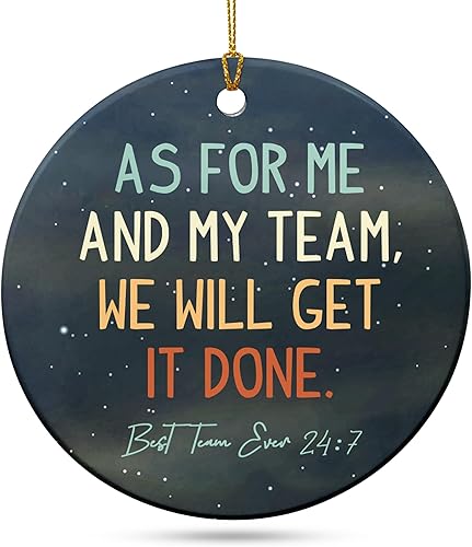 Miniatura 1 de Regalos para compañeros de trabajo, adornos de Navidad de cerámica 2025 para decoración de árboles, regalos de grupo para compañeros de trabajo,