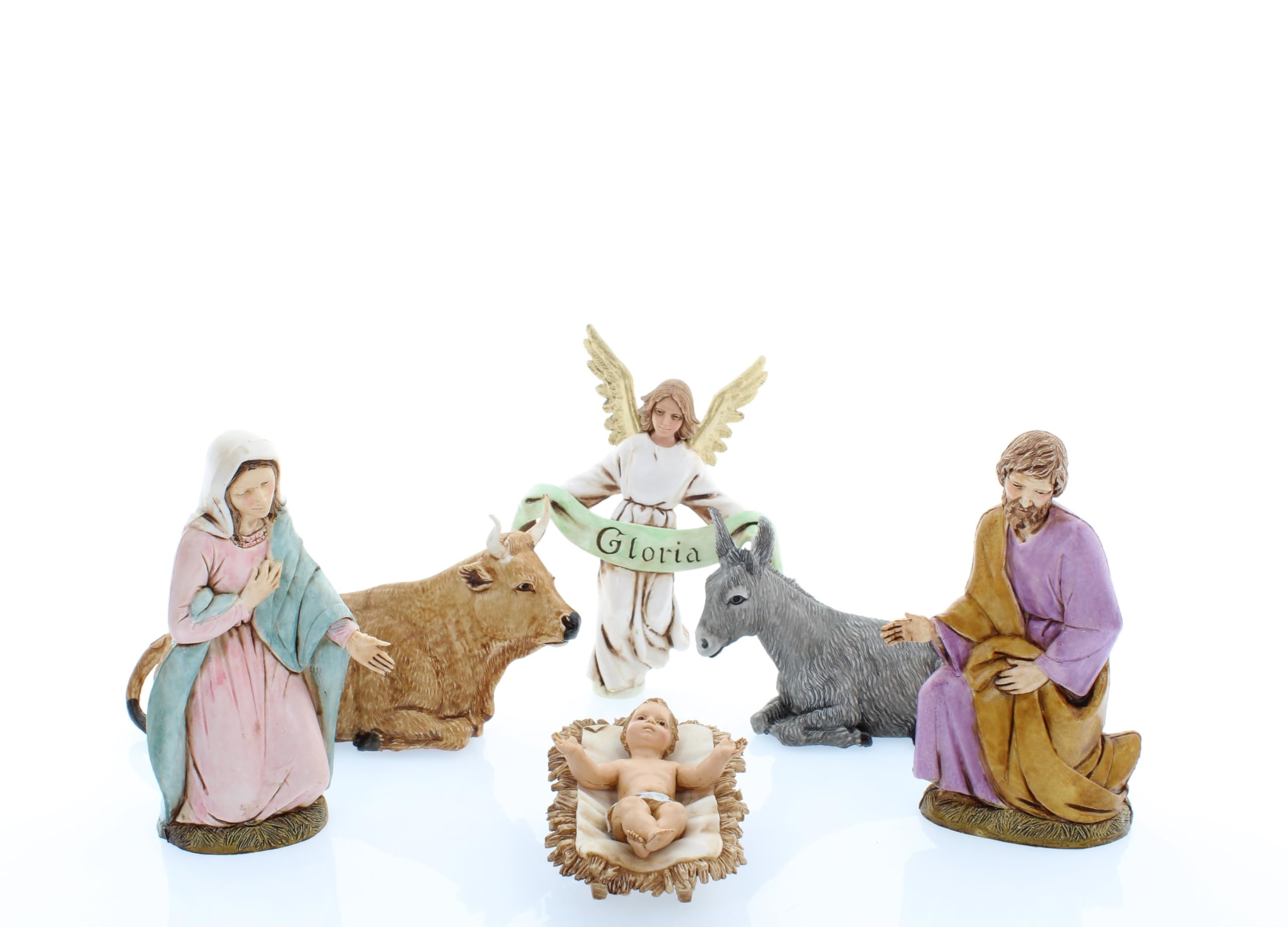 Moranduzzo Natividad 6 Figuras para Belén de 12 Cm Escala 1:15 - Figuras de Belén Indestructibles - Estilo 700', Pintura Acabada a Mano, Producto Oficial, Escultor M. Landi