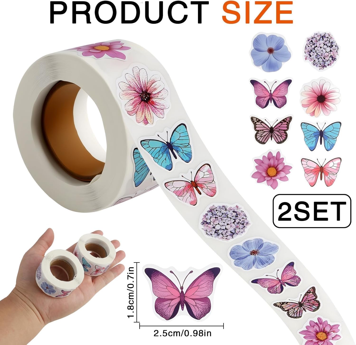 Flower Stickers,Butterfly Stickers, Craft Stickers Scrapbook Stickers - Image 2