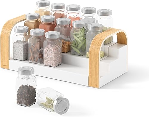 Umbra Bellwood - Estante de tres niveles para especias, naturalblanco