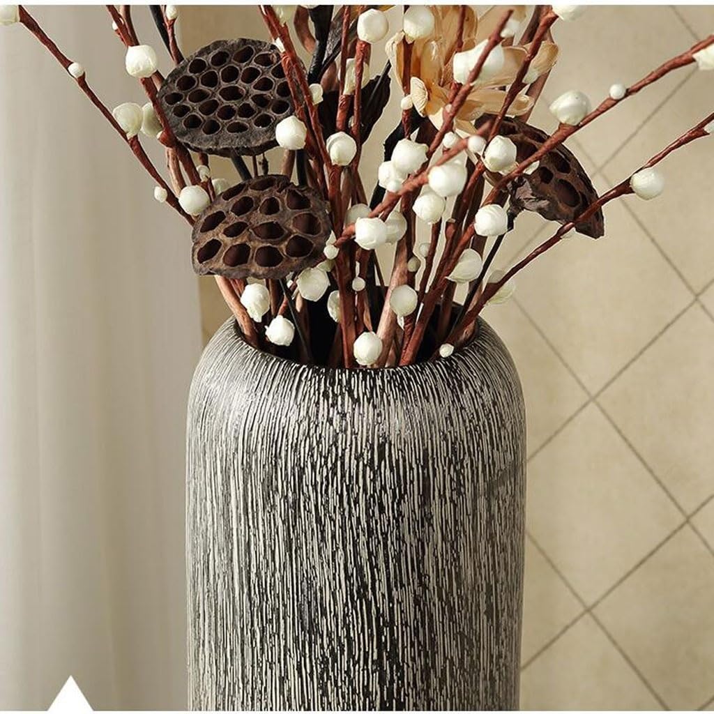 Wazon ceramiczny wazon podłogi duży dekoracja salon suszony wazon kwiatowy retro dom domowy sypialnia badanie dekoracji ozdoby dekoracyjne wazon (rozmiar: a)