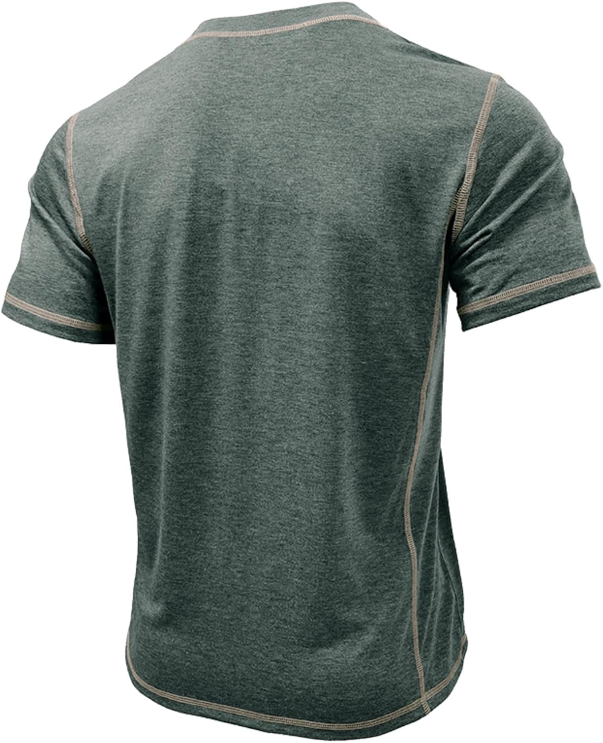 Mens Short Sleeve Shirts Casual Cotton Basic Henley Shirts Summer Lightweight T-Shirts - Image 3