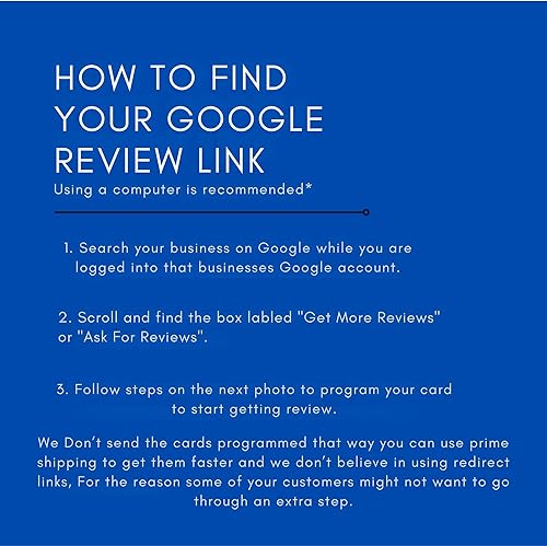 Miniatura 3 de Google Review Cards - Tarjeta NFC inteligente reutilizable  Paquete de 2 unidades de tamaño de tarjeta NFC  Reseñas fáciles simplemente toque