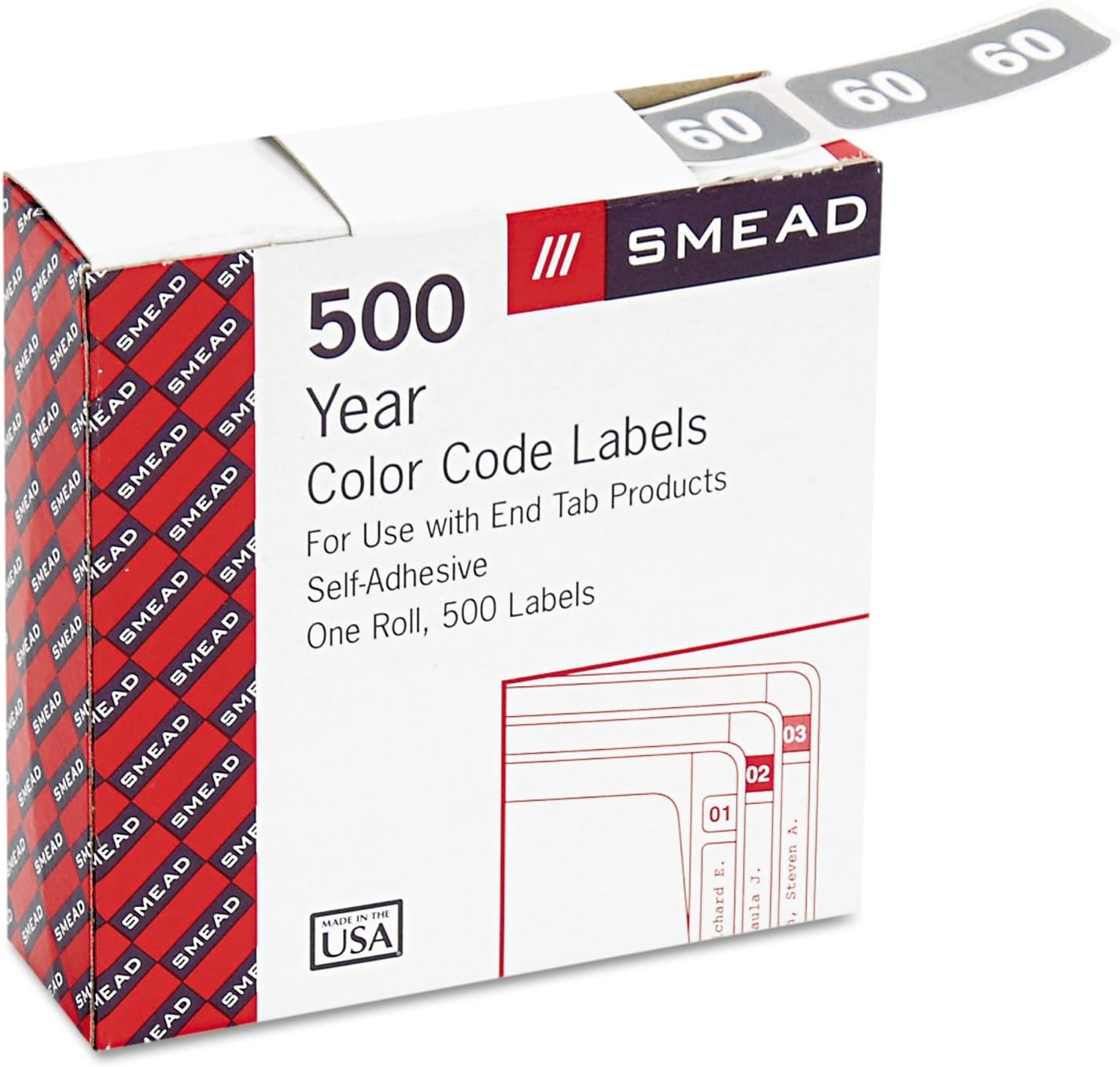 Smead ColorCoded Year Labels, 2009, Roll (68309) File