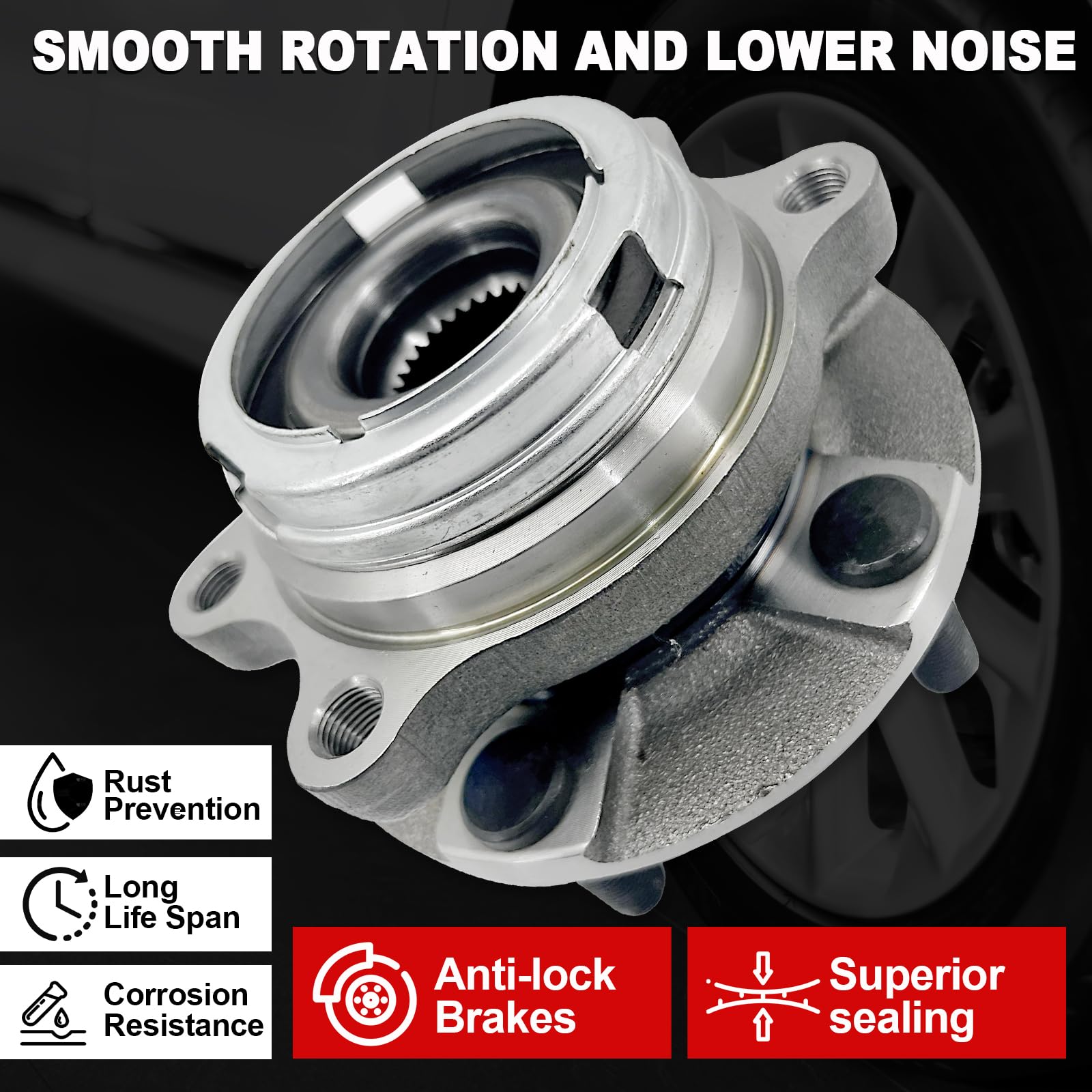 Amazon.com: Pair 513296 Front Wheel Bearing Hub Assembly
