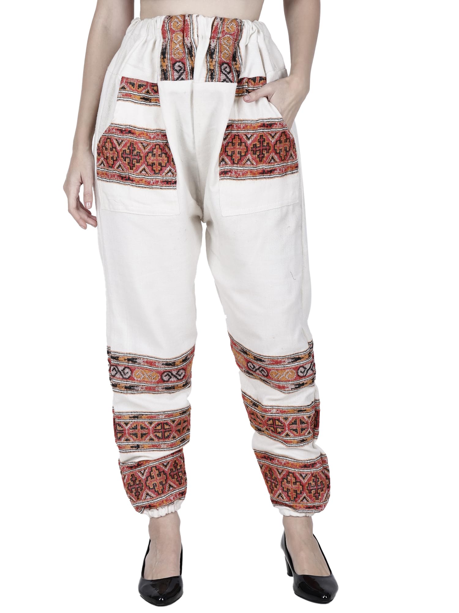 aruna kullu handloom Pure Yak Wool Soft and Warm KULLU Handloom Pyjamas for Men and Women Best for Winter WEAR Multicolour, Free Size-picture-11