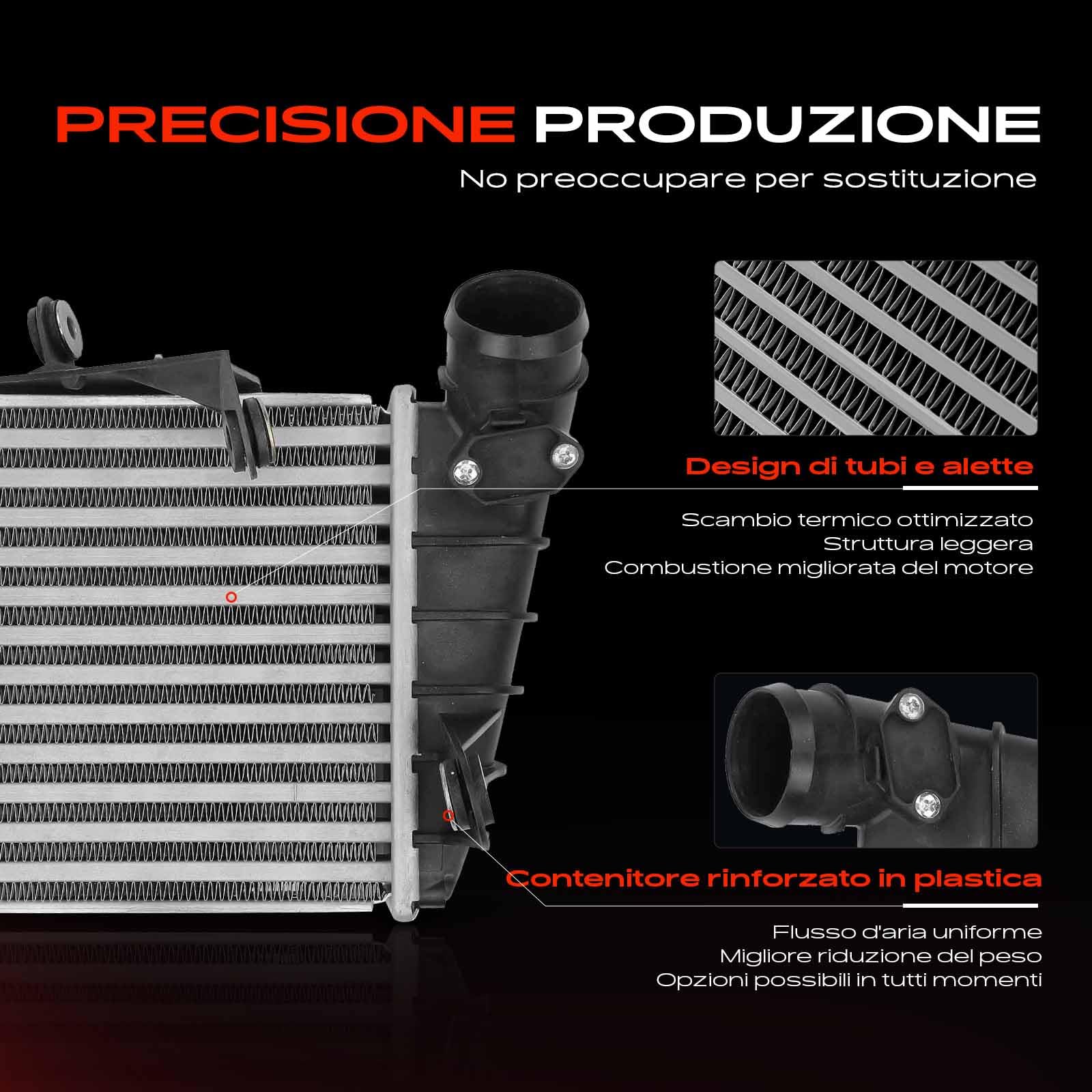 Frankberg Intercooler Compatibile con Polo 9A 9N 1.4L Polo 9A 9N 1.9L R.o.o.m.s.t.e.r 5J7 1.9L Fabia I Combi 6Y5 1.9L Fabia II Combi 545 1.4L Replace# 6Q0145804G