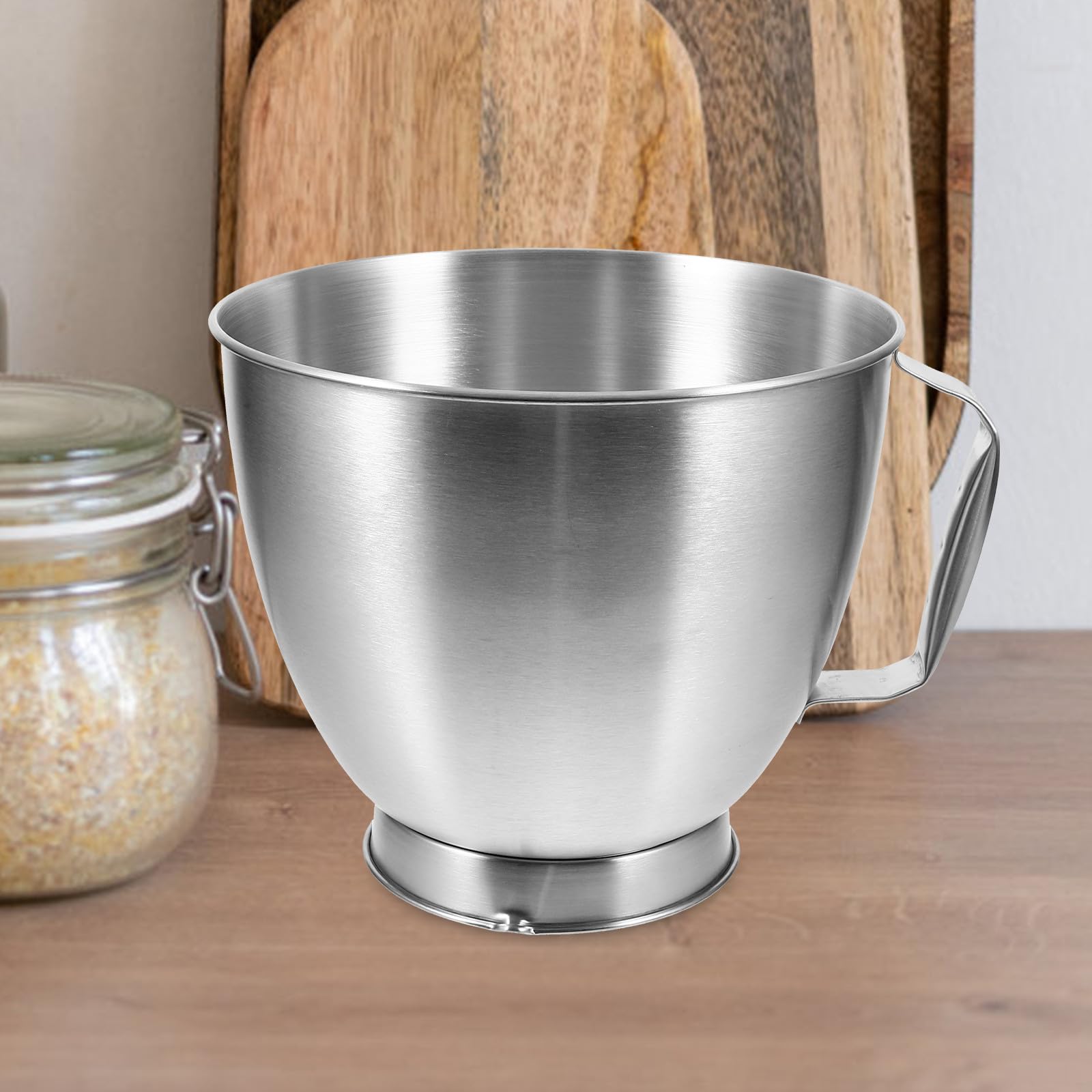 Tazón Grande para Mezclar de Acero Inoxidable 4.5l, Accesorio de Cocina Versátil y Profundo para Batir Huevos y Preparar Alimentos