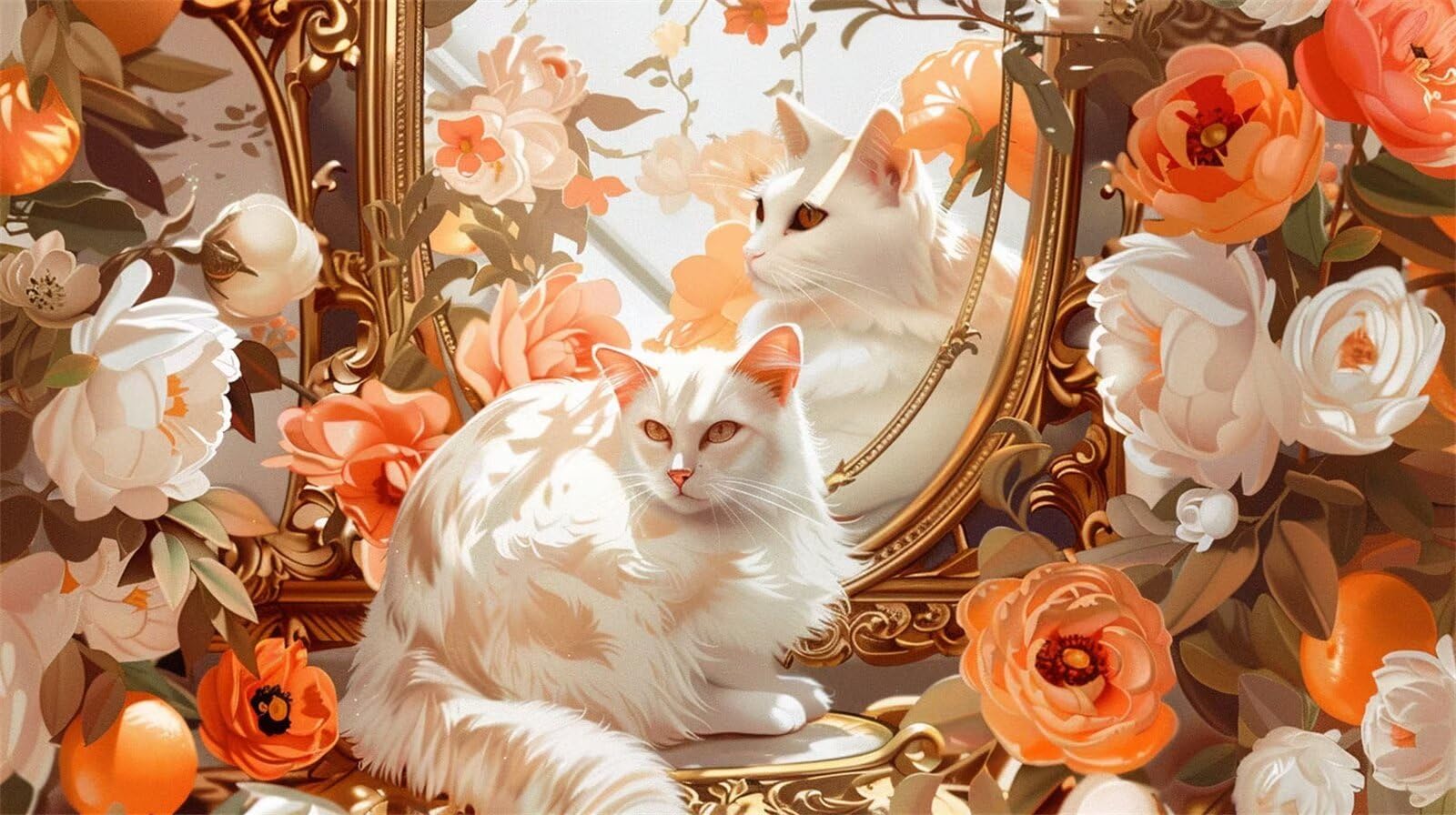 Dipingere con i Numeri Adulti, Gatto Kit di Pittura Acrilica Fai-da-Te per Adulti Principianti, 140x80cm Paint by Numbers Adulti con Pennelli Pittura a Pigmento Acrilico, Senza Cornice (Gatto Bianco)