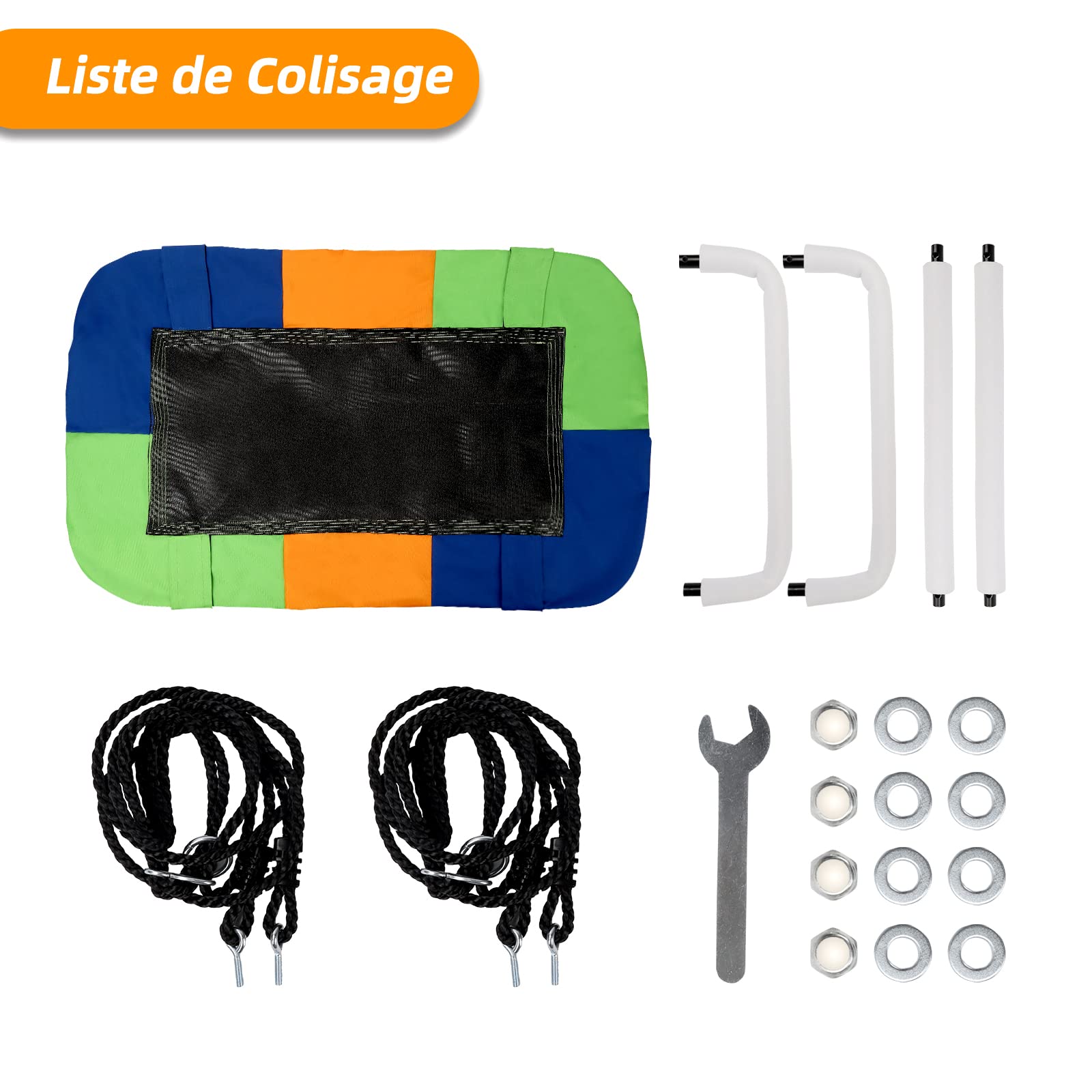 Dripex Balançoire Nid d'Oiseau pour Enfant, 115 x 75 cm, Charge 200 kg