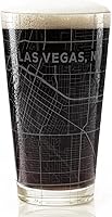 Vista 72 de ALBUQUERQUE NEW MEXICO Engraved City Street Map Beer Pint Glass Perfect Drinking Gift Idea & Unique Decor!