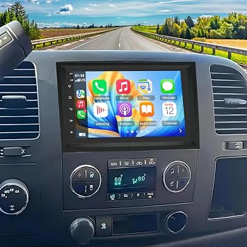 7" HD Touchscreen Car Radio for Colorado 2015-2022, Supports CarPlay/Android Auto, Mirror Link, Voice Control, Bluetooth, GPS Navigation, FM Radio, Backup Camera, 2GB+32GB