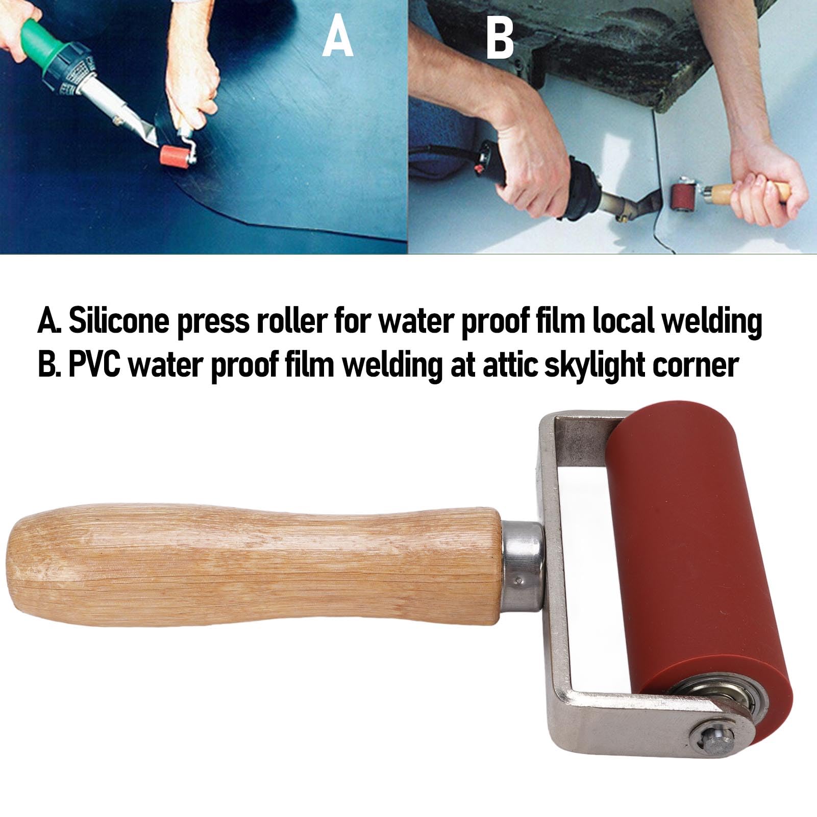 Silicone Seam Roller, High Temperature Resistant Silicon Seam Hand Pressure Roller Welding Tool - Image 2