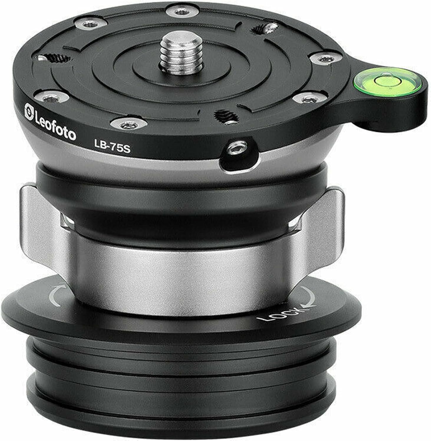 LB-75 75mm Leveling Base for Tripod w Butterfly Lock Collar 55lb Max Load +/-15° Tilt