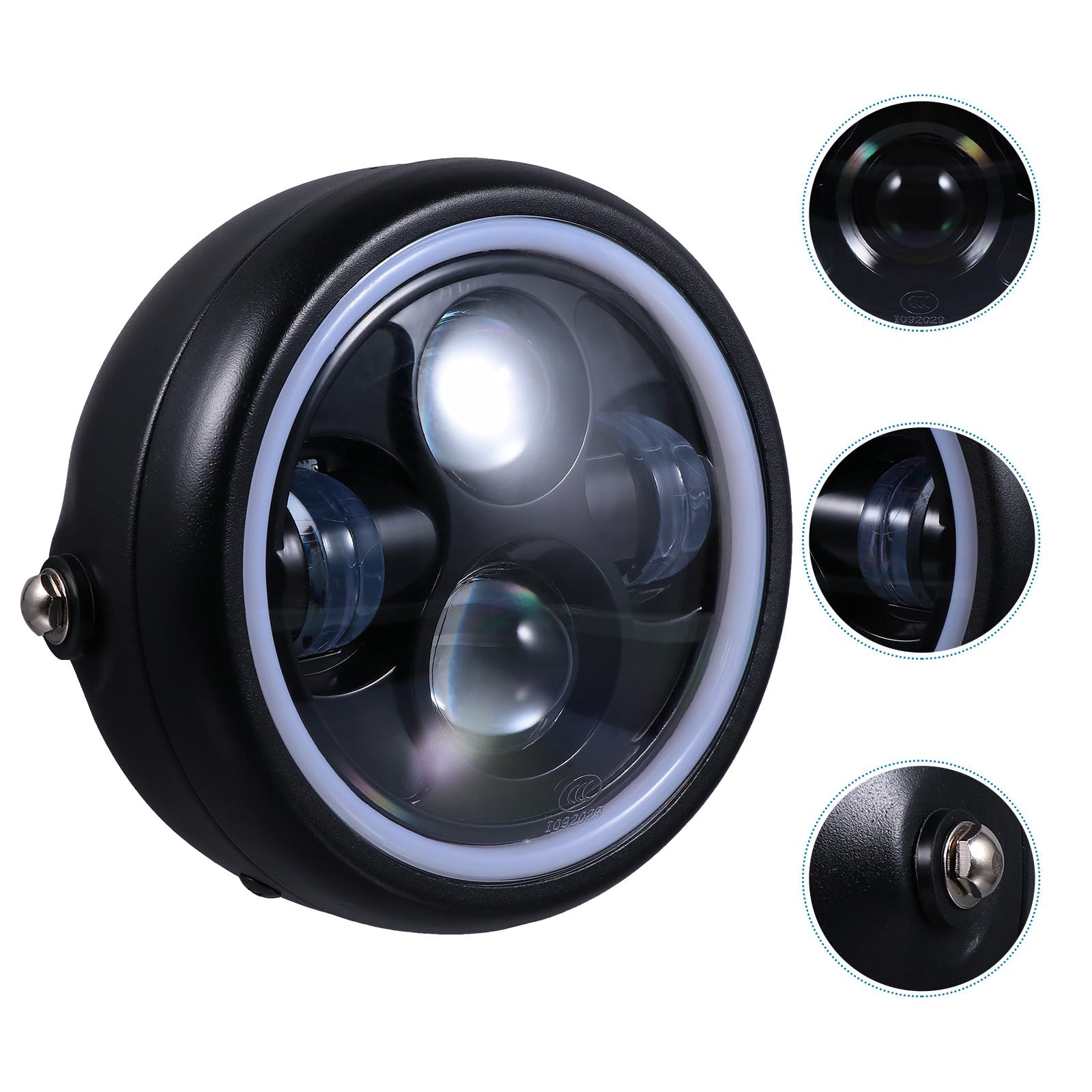 YARNOW Faro LED per Motocicletta Retro Compatibile Cg125 Gn125, Lampada da Lavoro a LED Resistente per Guida Notturna e Ambienti Difficili, Luce Intensa per Moto Off-road