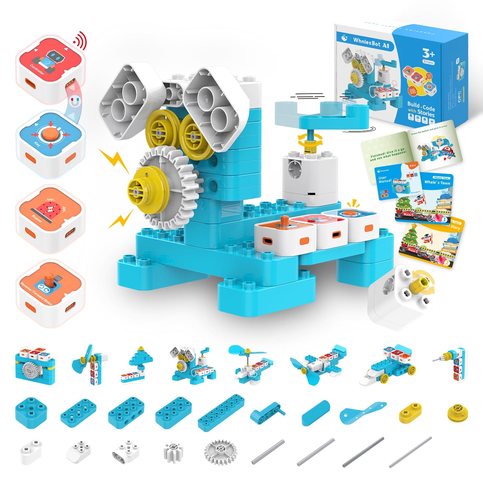 Amazon | WhalesBot A1 プログラミングロボット 知育玩具 3〜6歳対象