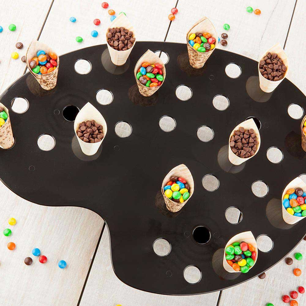 Restaurantware Palette Display Stand for Mini Cones, 35 Slots, 4 Count Box