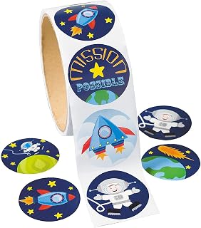 Fun Express Space Stickers (100 Pieces) Stationery, Stickers, Classroom Incentives, Party Favors