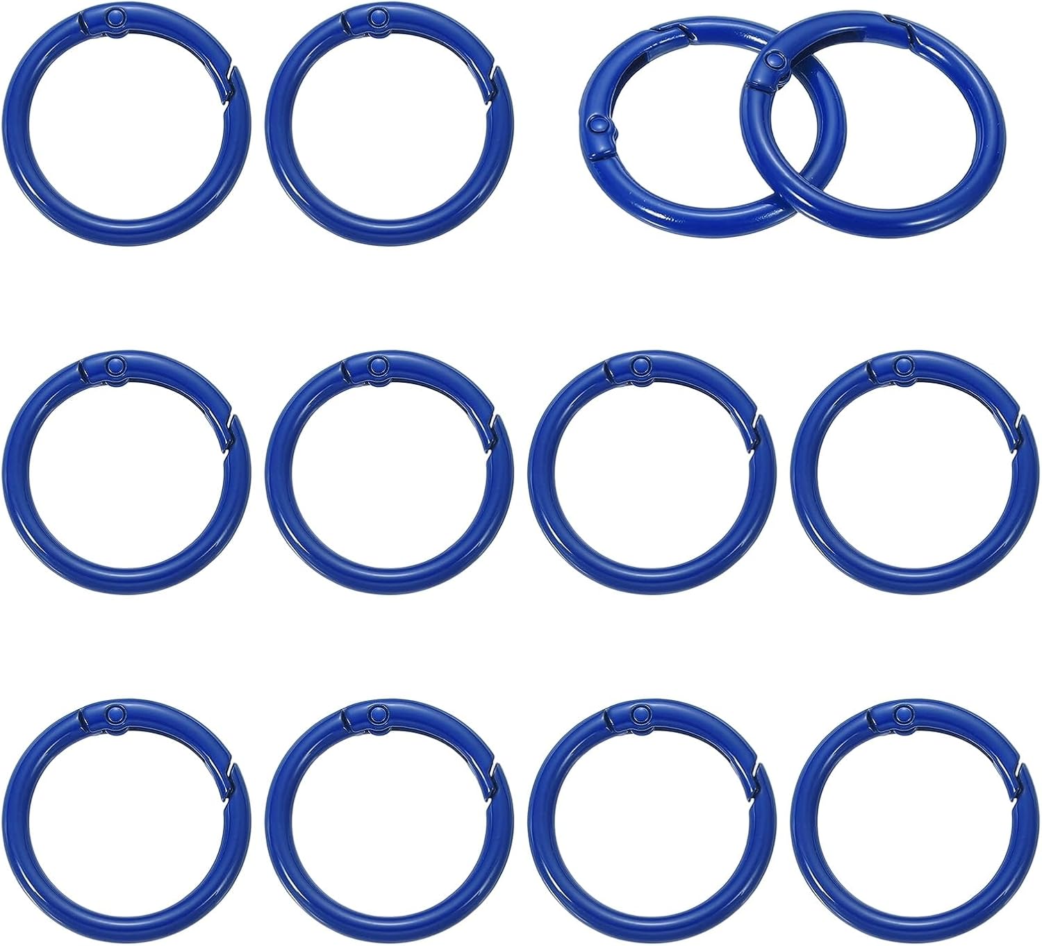 Metal Spring O Rings, Round Spring Snap Keyring Colorful - Fitting for (Keychain - Handbag - Bag - Purse - Lanyard)