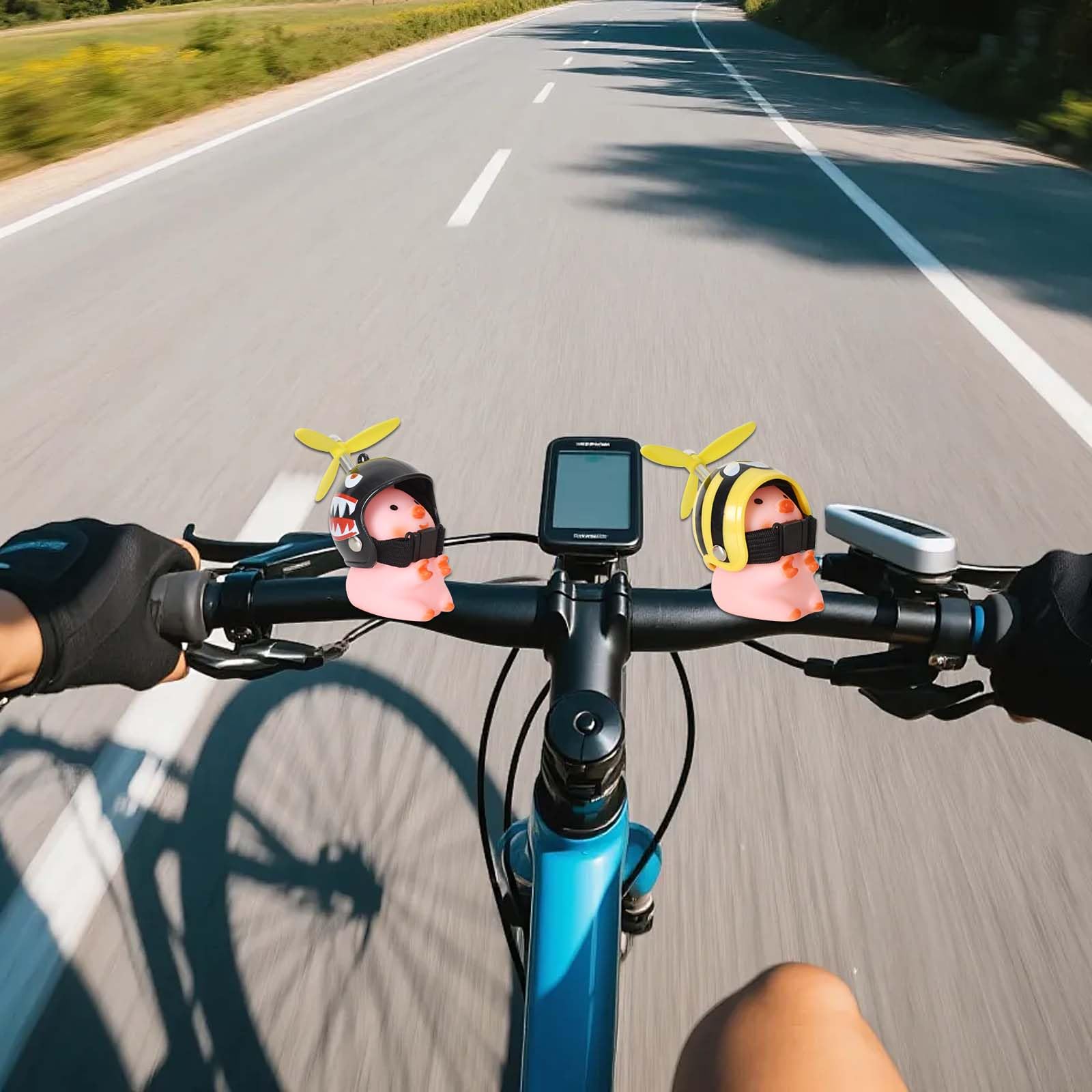 Katutude Cochon Décoration De Vélo - Ornement Mignon Chanceux Avec Casque Pour Guidon Moto Électrique